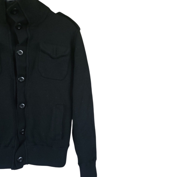 Seth Wellington Boys Youth M Wool Jacket Coat Black Military Style Hipster - Picture 7 of 12